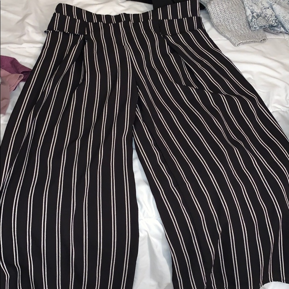 Striped wide leg